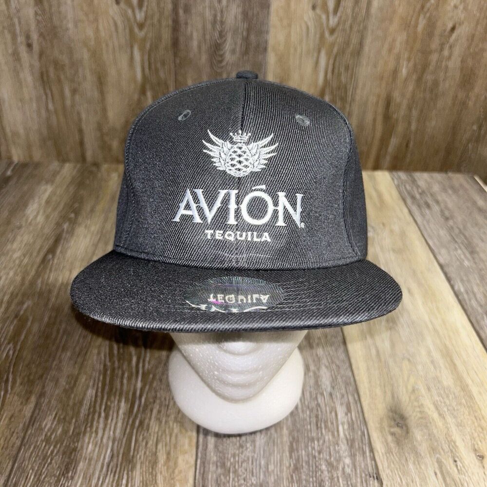 Avion Tequila Gray White Embroidered Snapback Baseball Hat Cap Adjustable